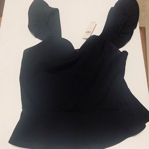 Anthropologie ruffle tank peplum top